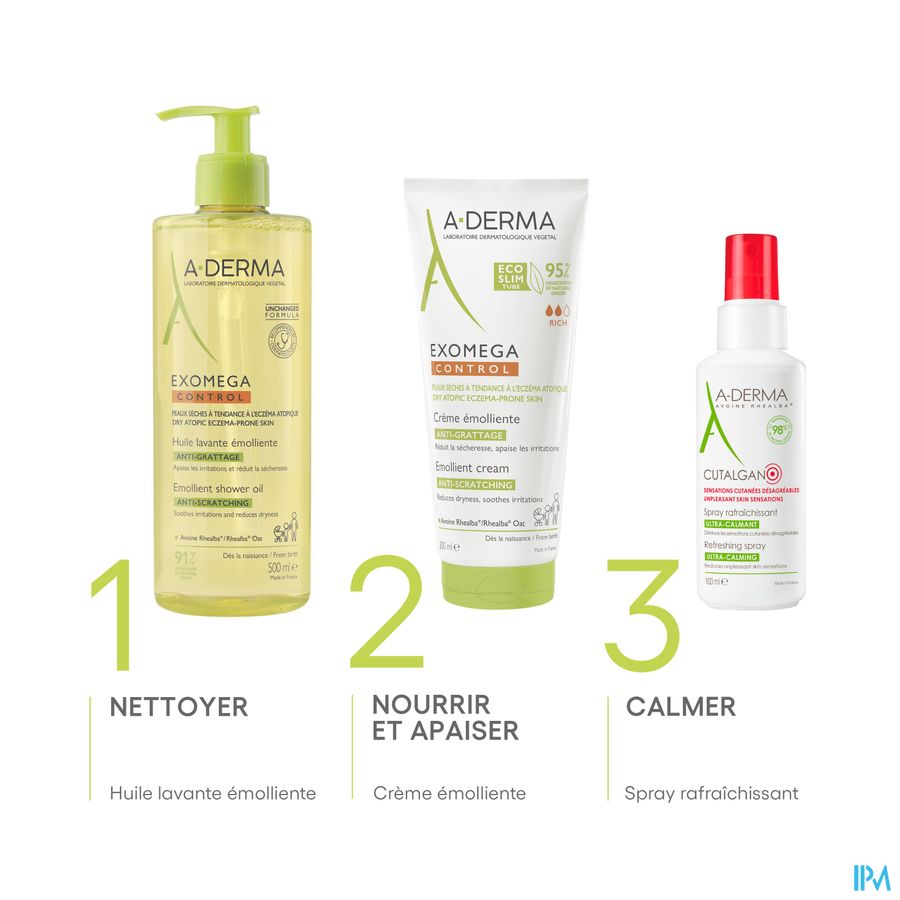 Aderma Exomega Control Emolierende Wasolie 500ml 16