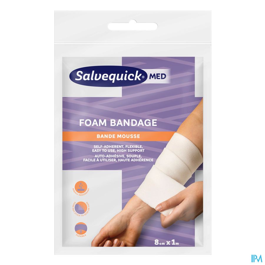 Salvequick Foam Plaster 8cmx1m Salvequick Foam Plaster 8cmx1m