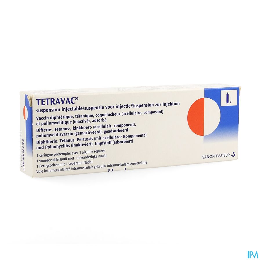 Tetravac Voorgev.spuit 0,5ml Ud + 1 Aparte Naald Tetravac Voorgev.spuit 0,5ml Ud + 1 Aparte Naald