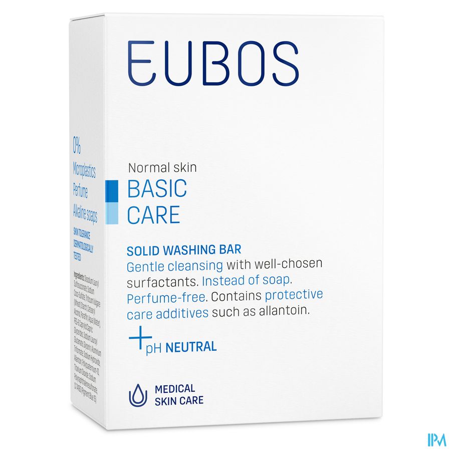 Eubos Compact Wastablet Blauw Z/parf 125g 1