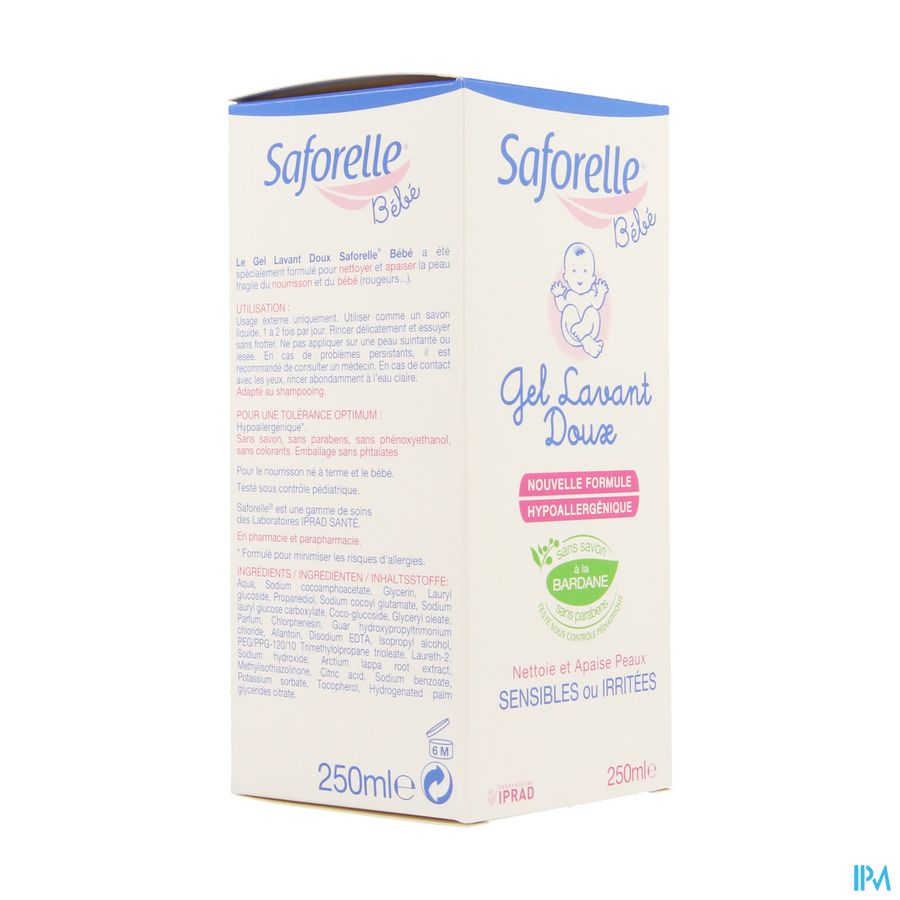 Saforelle Bb Gel Lavant Doux 250ml