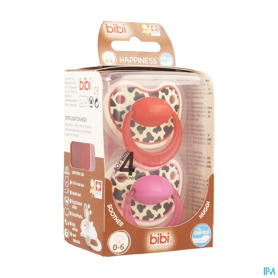 Bibi Happiness Fopspeen Dental Tiger 0- 6m Duo