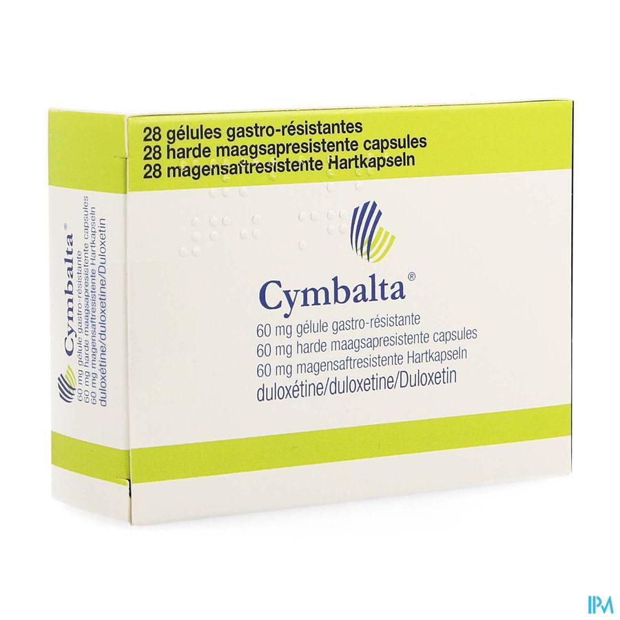 Cymbalta 60mg Pi Pharma Harde Maagsapresist Caps28 Cymbalta 60mg Pi Pharma Harde Maagsapresist Caps28