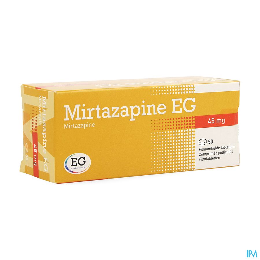 Mirtazapine EG 45Mg Comp Pell 50X45Mg Mirtazapine EG 45Mg Comp Pell 50X45Mg