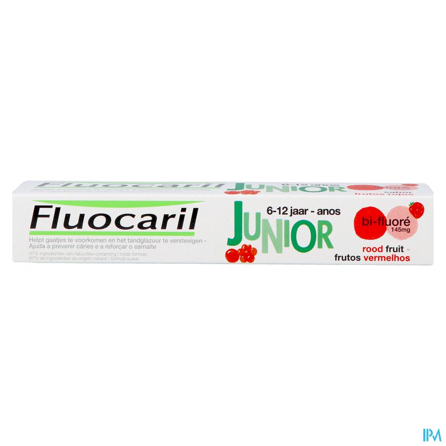 Fluocaril Tandpasta Junior Rood Fruit 75ml Nf 4