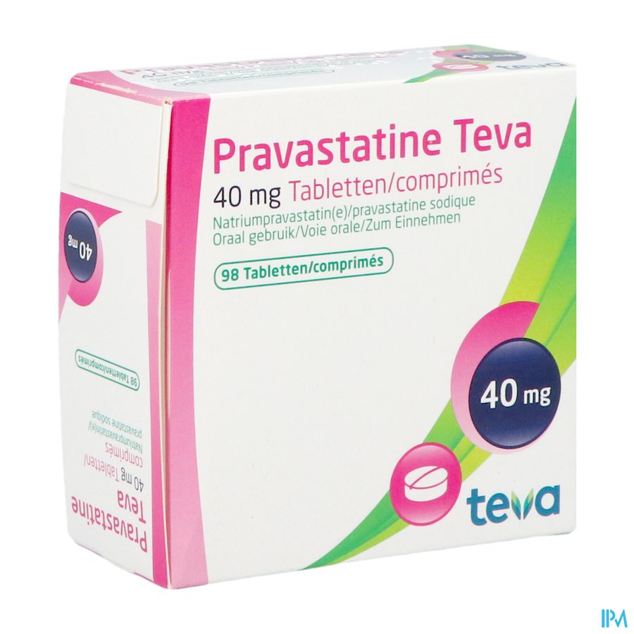 Pravastatine Teva 40mg Tabl 98 Pravastatine Teva 40mg Tabl 98