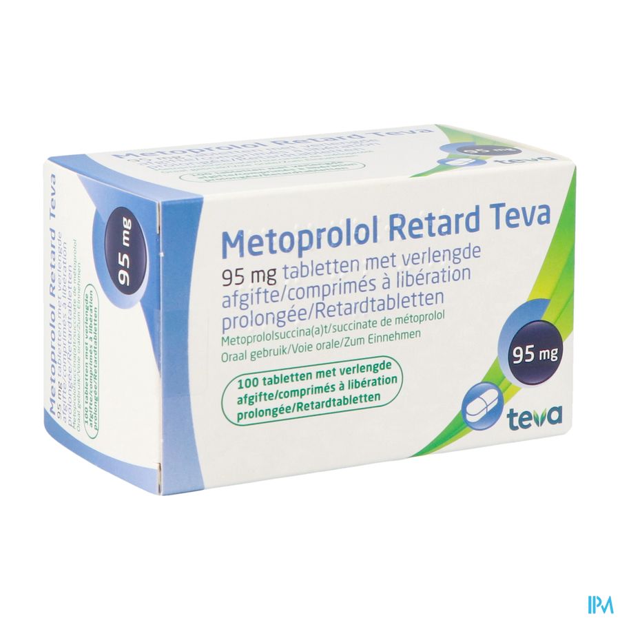 Metoprolol 95mg Retard Teva Comp Liber Prol 100 Metoprolol 95mg Retard Teva Comp Liber Prol 100