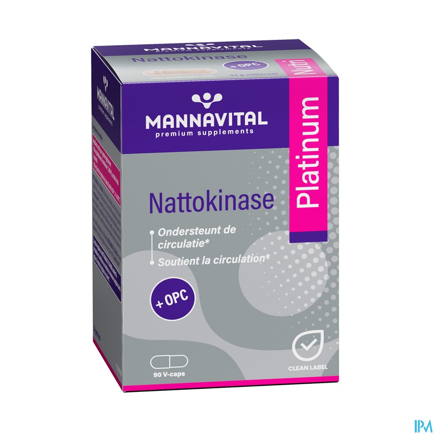 Mannavital Nattokinase Platinium V-caps 90