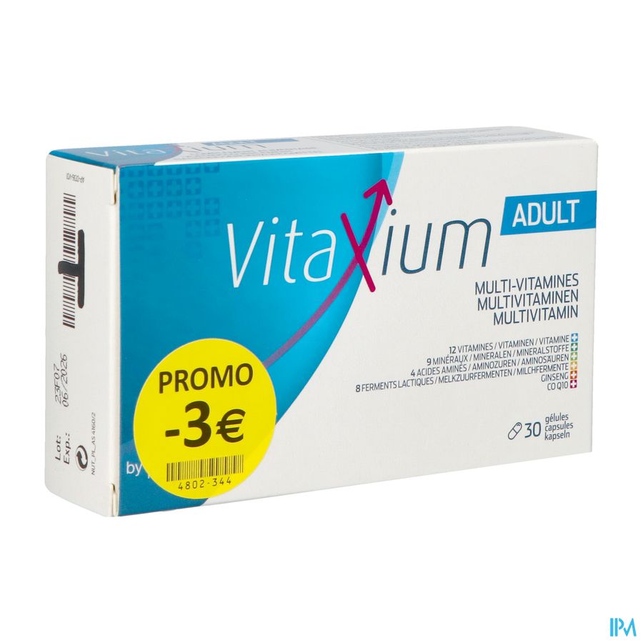Vitaxium Adult Multi Vitamines Caps 30 Promo -3€ Vitaxium Adult Multi Vitamines Caps 30 Promo -3€