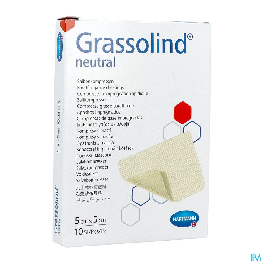 Hartmann Grassolind 5x5cm St. 10 P/s Hartmann Grassolind 5x5cm St. 10 P/s