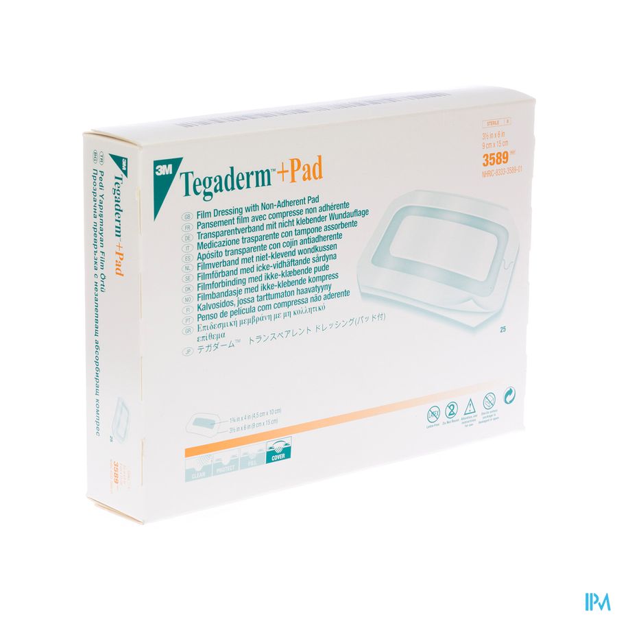 Tegaderm + Pad 3m Transp Steril 9cmx15cm 5 3589p Tegaderm + Pad 3m Transp Steril 9cmx15cm 5 3589p