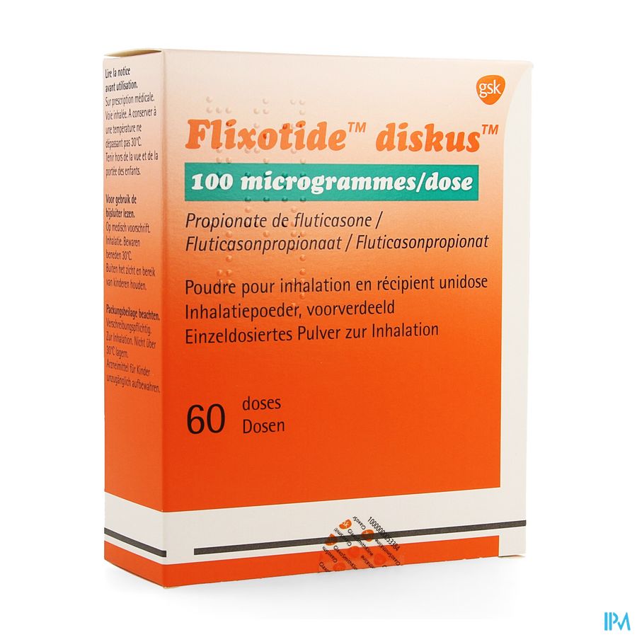 Flixotide 100 Diskus Pulv Inh 60dos Flixotide 100 Diskus Pulv Inh 60dos