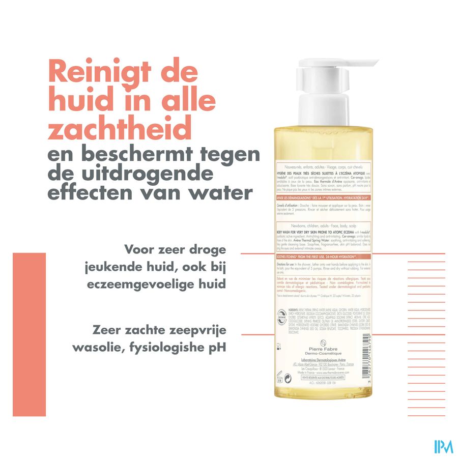 Avene Xeracalm Ad Wasolie Relipiderend 400ml Nf 16