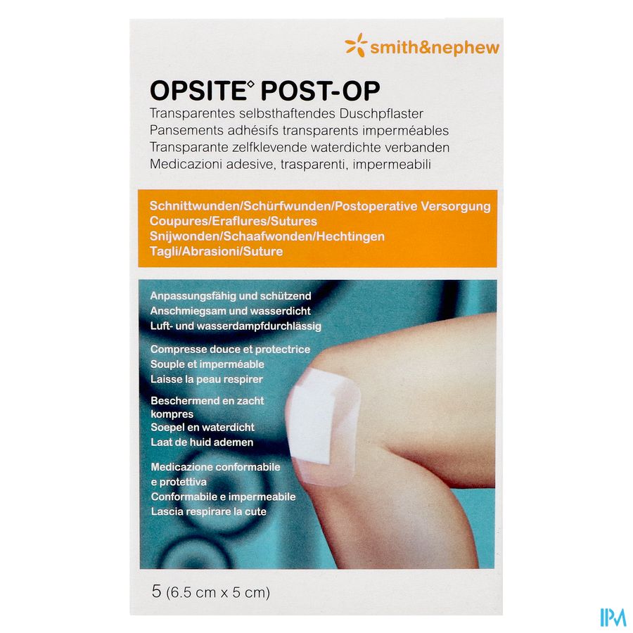 Opsite Post Op Pi Pharma 6,5x5cm 5 Pip 1
