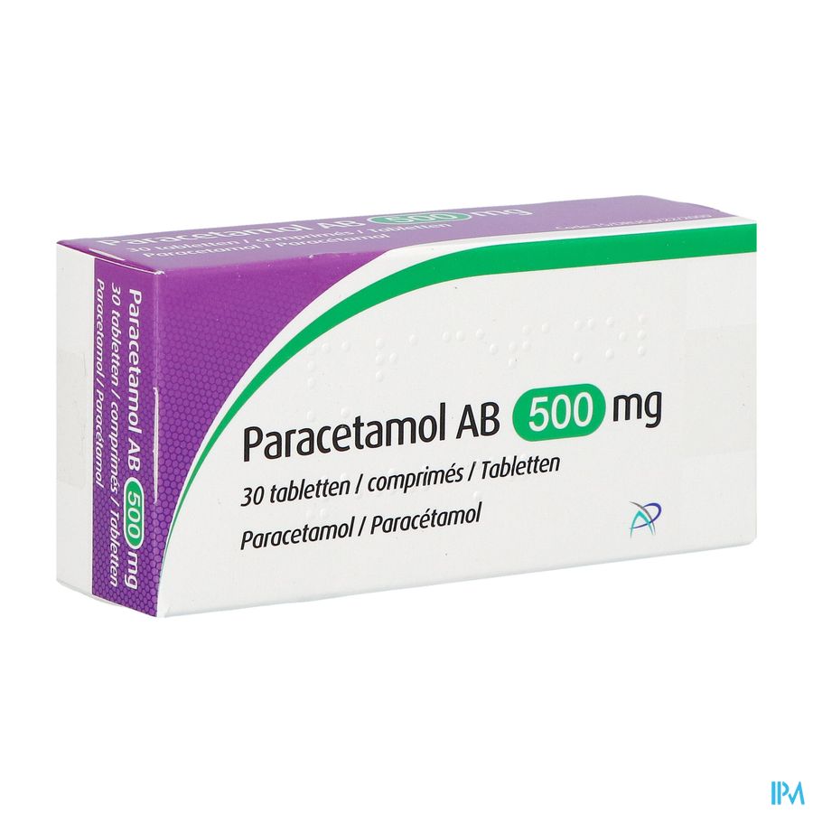 Paracetamol Ab 500mg Comp 30 Paracetamol Ab 500mg Comp 30