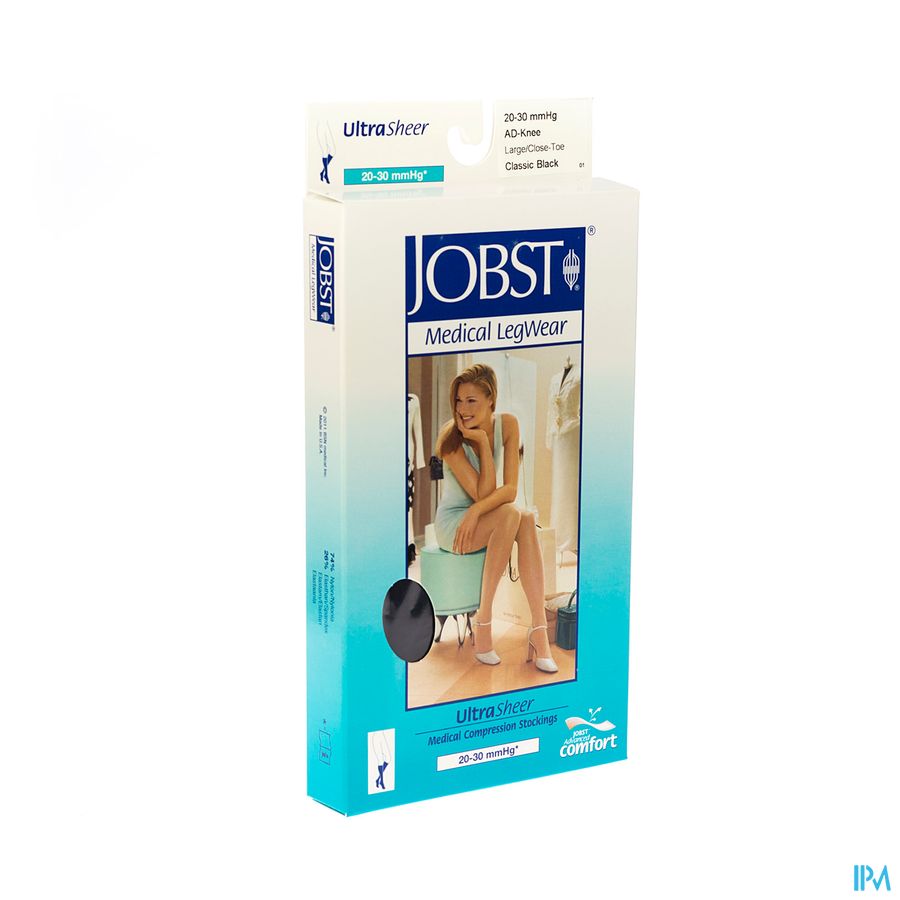 Jobst Ultrasheer Comf.k2 Kniekous Cl.black l