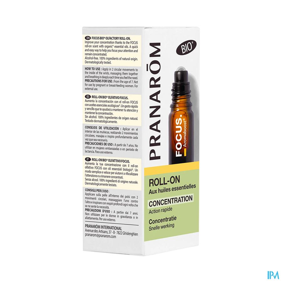 Pranarom Aromaboost Focus Roller Bio 5ml Pranarom Aromaboost Focus Roller Bio 5ml