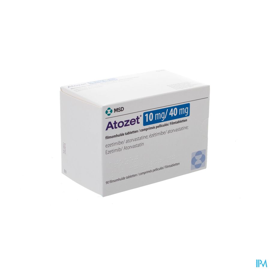 Atozet 10mg/40mg Filmomhulde Tabl 90 Atozet 10mg/40mg Filmomhulde Tabl 90