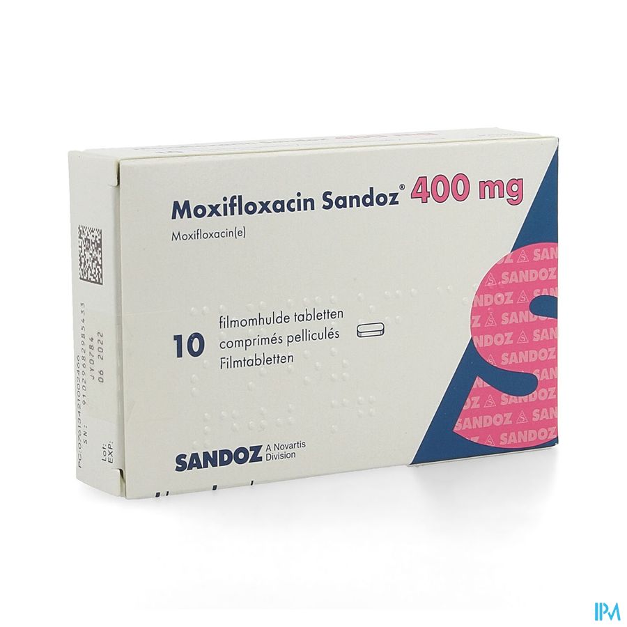Moxifloxacin Sandoz 400mg Comp Pell 10 Moxifloxacin Sandoz 400mg Comp Pell 10