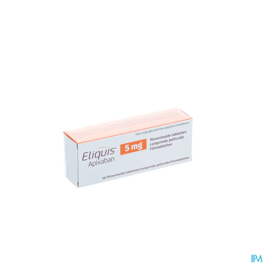 Eliquis 5,0mg Filmomh Tabl 56 X 5mg Eliquis 5,0mg Filmomh Tabl 56 X 5mg