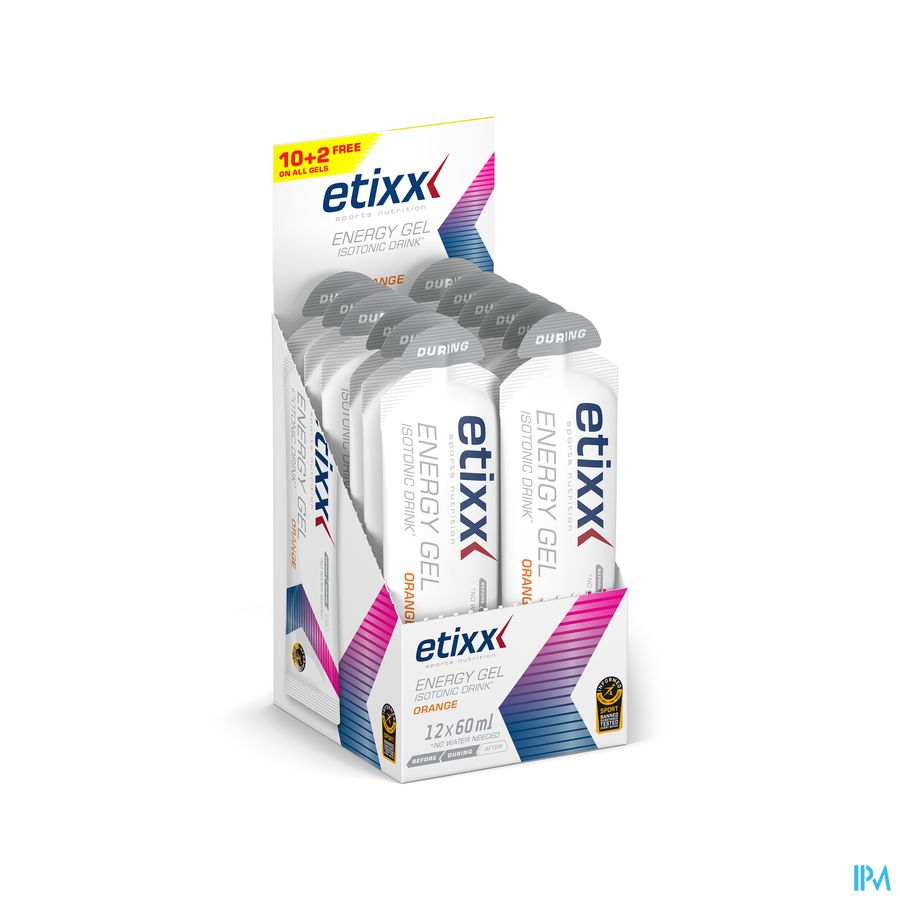 Etixx Isotonic Drink Energy Gel Orange 12x60ml 1