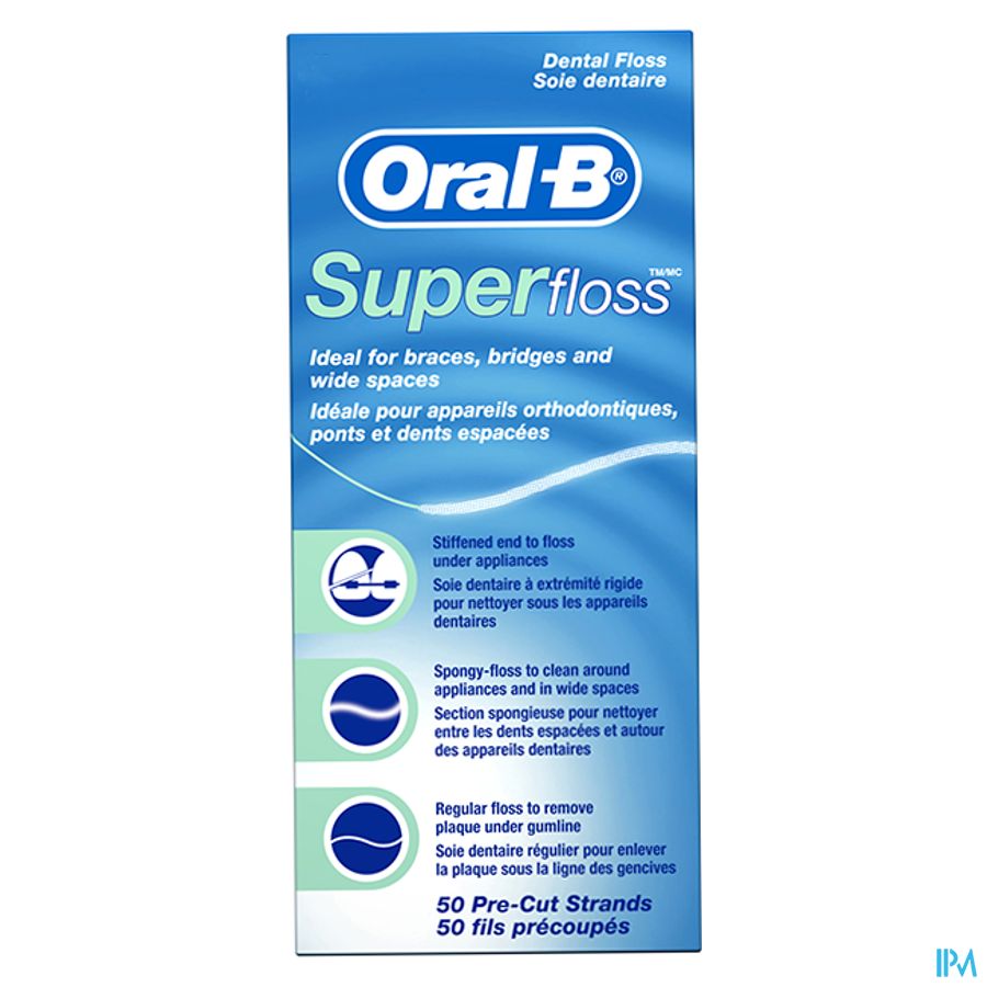 Oral-b Floss Super Floss Mint Waxed 50m