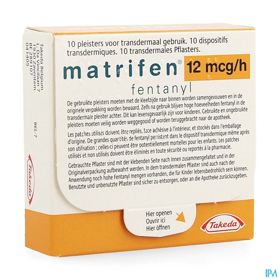 Matrifen 12 Ug/h Pleist Transderm 10 Matrifen 12 Ug/h Pleist Transderm 10