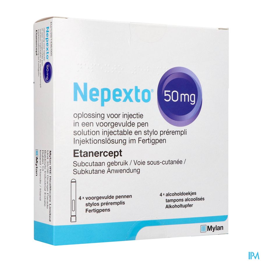 Nepexto 50mg Opl Inj Voorgevulde Pen 4 Nepexto 50mg Opl Inj Voorgevulde Pen 4