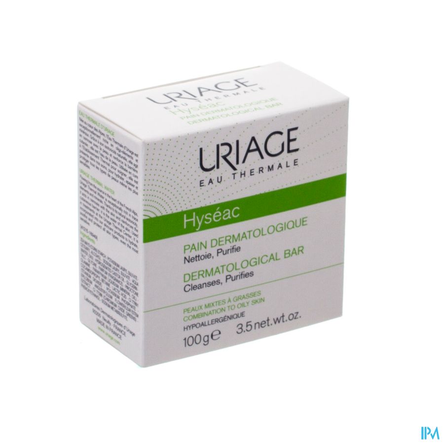 Uriage Hyseac Wasstuk Dermatolog. Zeep 100g 2