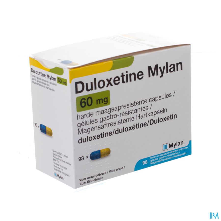 Duloxetine Viatris Maagsapresist Caps 98x60mg Duloxetine Viatris Maagsapresist Caps 98x60mg