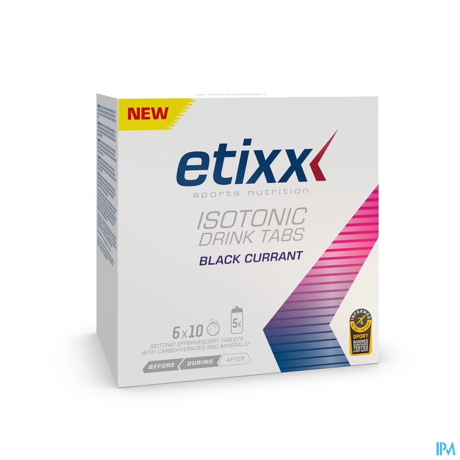 Etixx Isotonic Blackcurrant Bruistabl 6x10