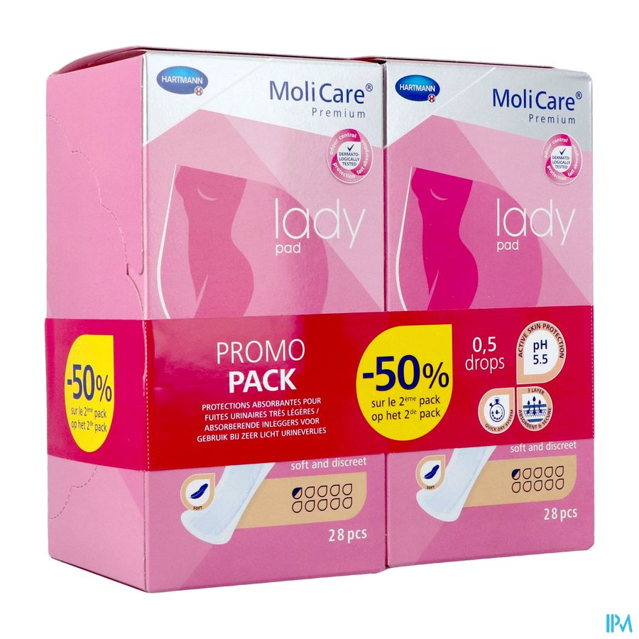 Molicare Premium Lady Pad 0,5 Drop 2x28 Promopack