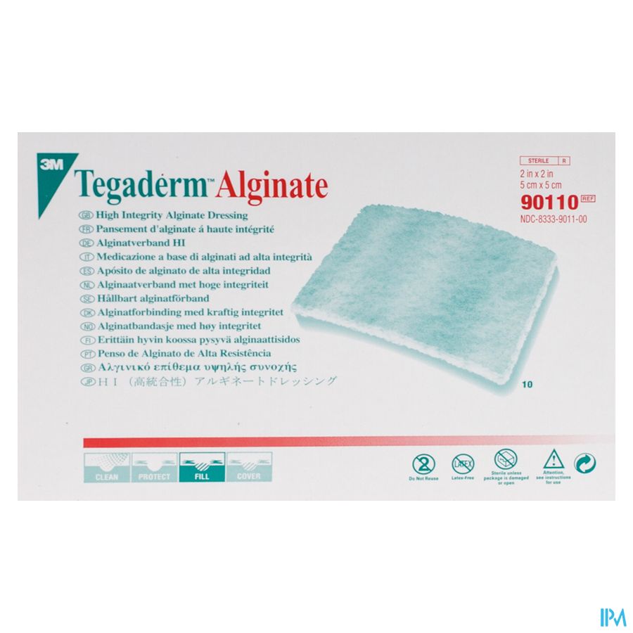 Tegaderm Alginate Steril 5cmx 5cm 10 90110 2