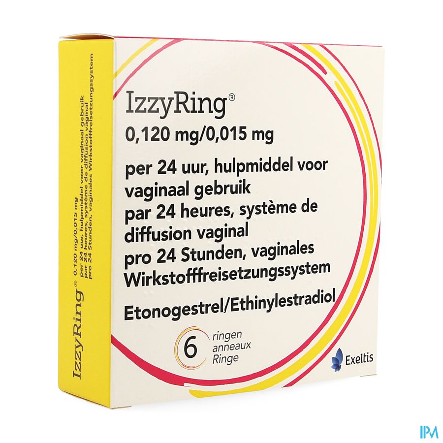Izzyring 0,120mg/0,015mg 24h Anneau Vaginal 6