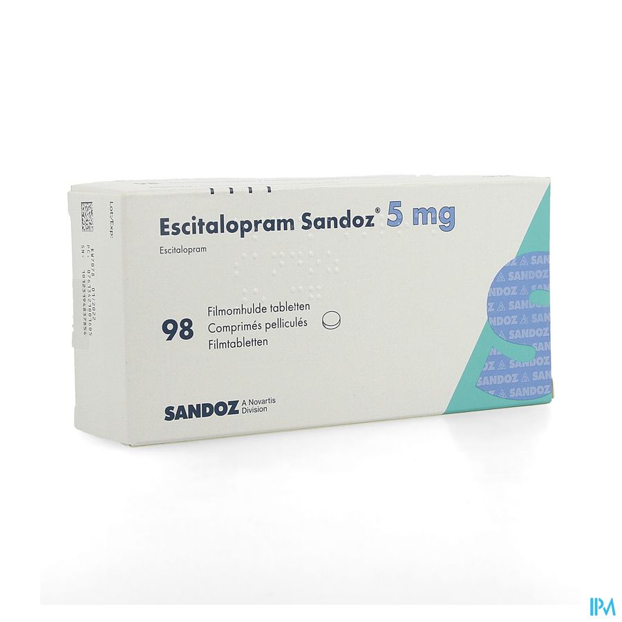 Escitalopram Sandoz 5mg Filmomh Tabl 98 Escitalopram Sandoz 5mg Filmomh Tabl 98