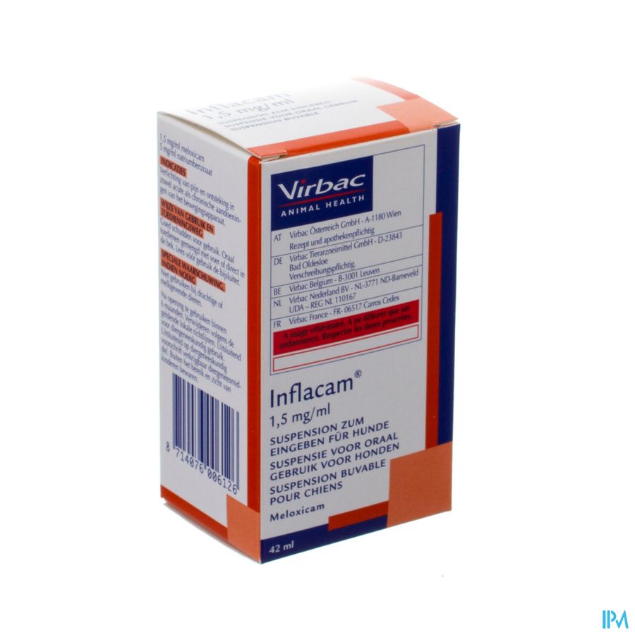 Inflacam 1,5mg/ml Susp Buva Chien 42ml Inflacam 1,5mg/ml Susp Buva Chien 42ml
