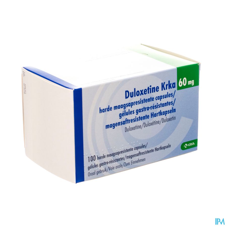 Duloxetine Krka 60mg Maagsapresist.caps 100 X 60mg Duloxetine Krka 60mg Maagsapresist.caps 100 X 60mg