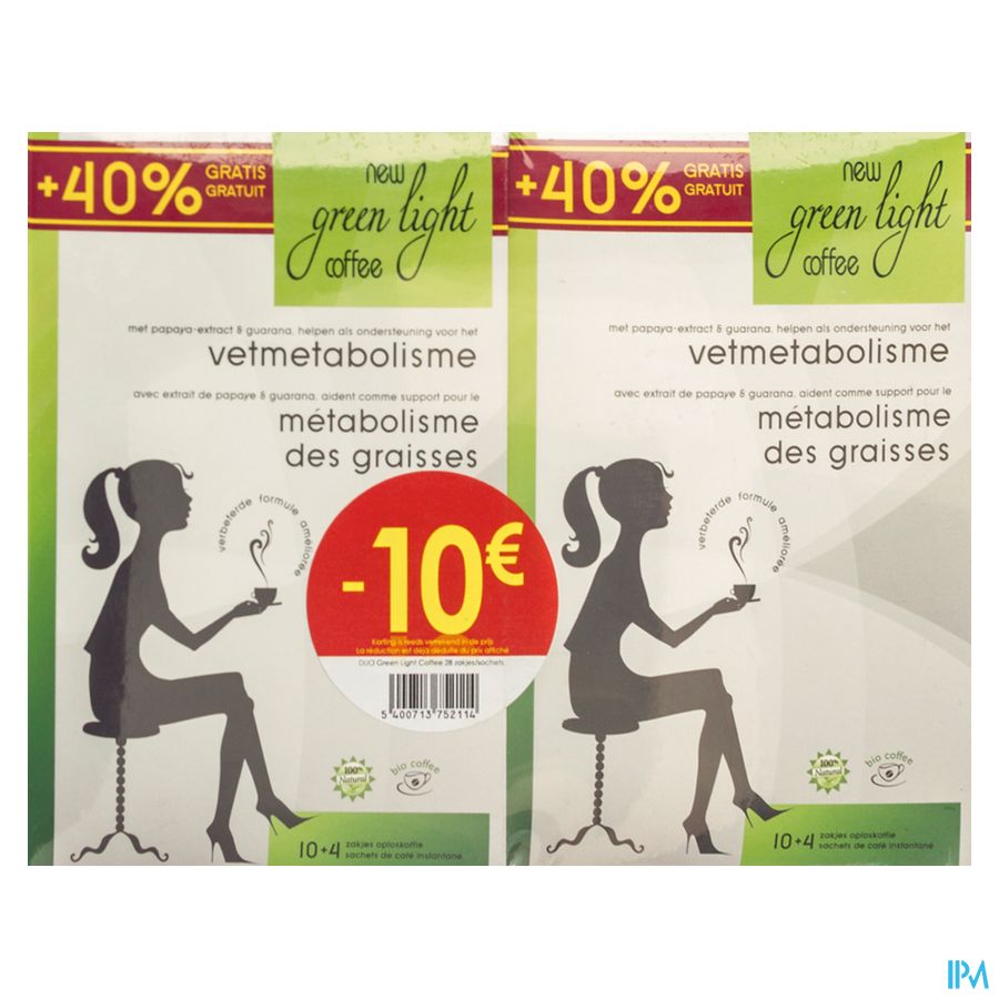 Green Light Coffee Zakjes 14 40% Gratis Green Light Coffee Zakjes 14 40% Gratis