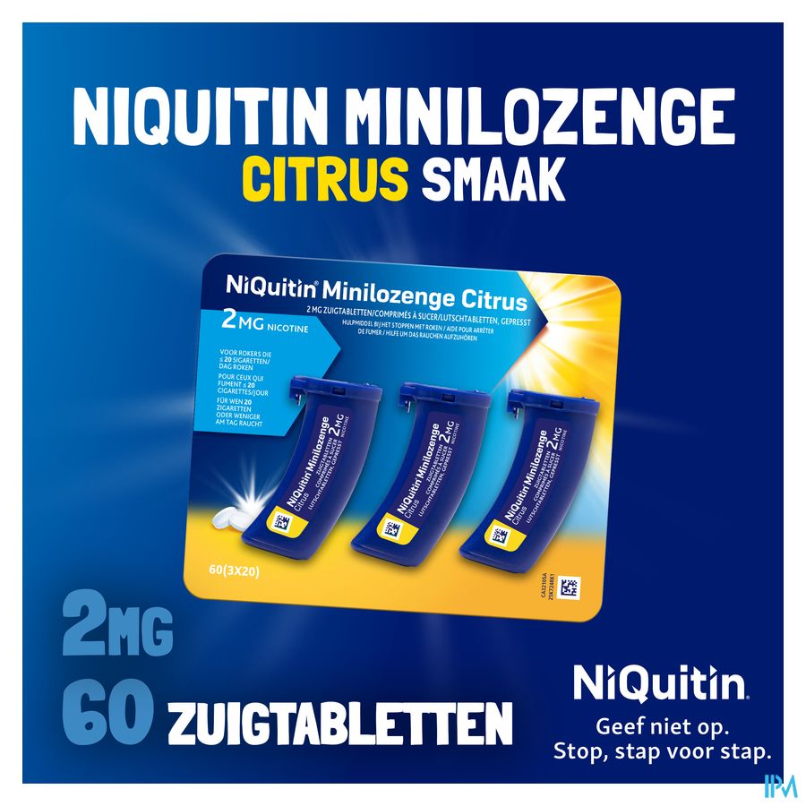 Niquitin Minilozenge Citrus 2mg Zuigtabl 60
