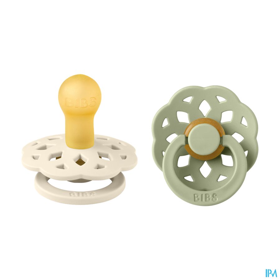 Bibs 1 Fopspeen Boheme Duo Sage/ivory 2 2