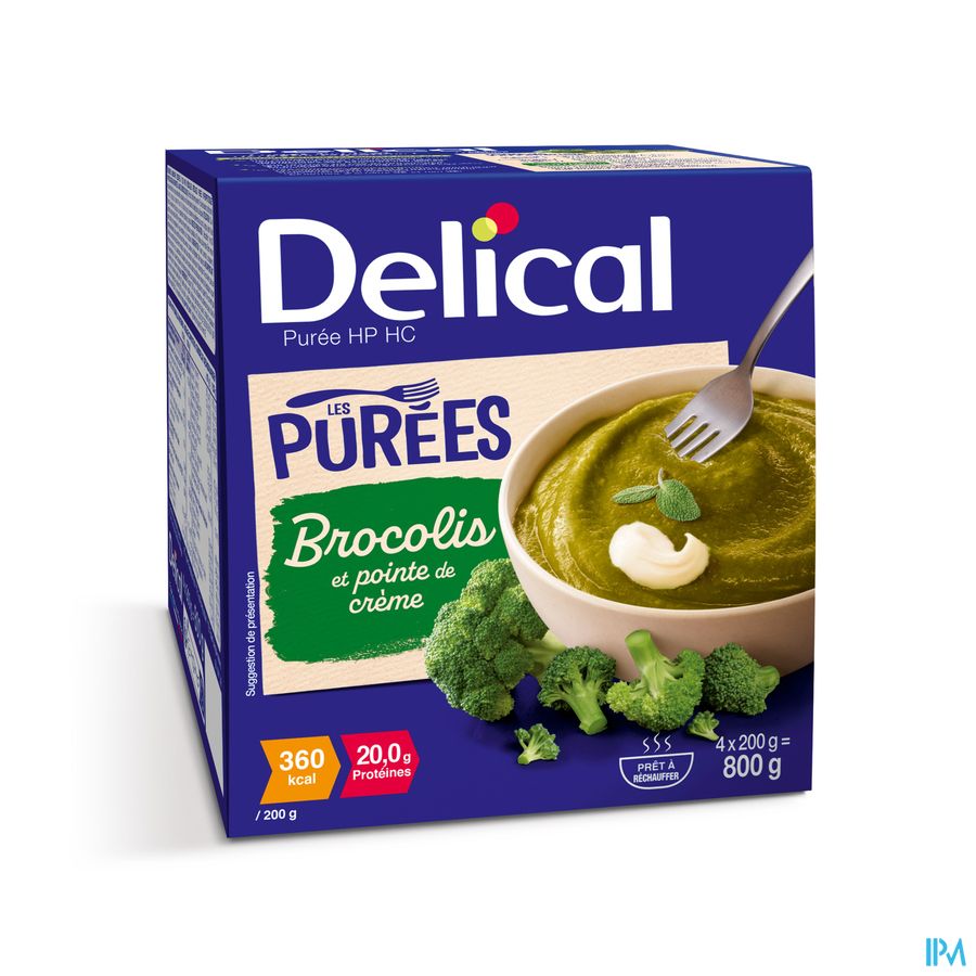 Delical Puree Broccoli Hphc 4x200g Delical Puree Broccoli Hphc 4x200g