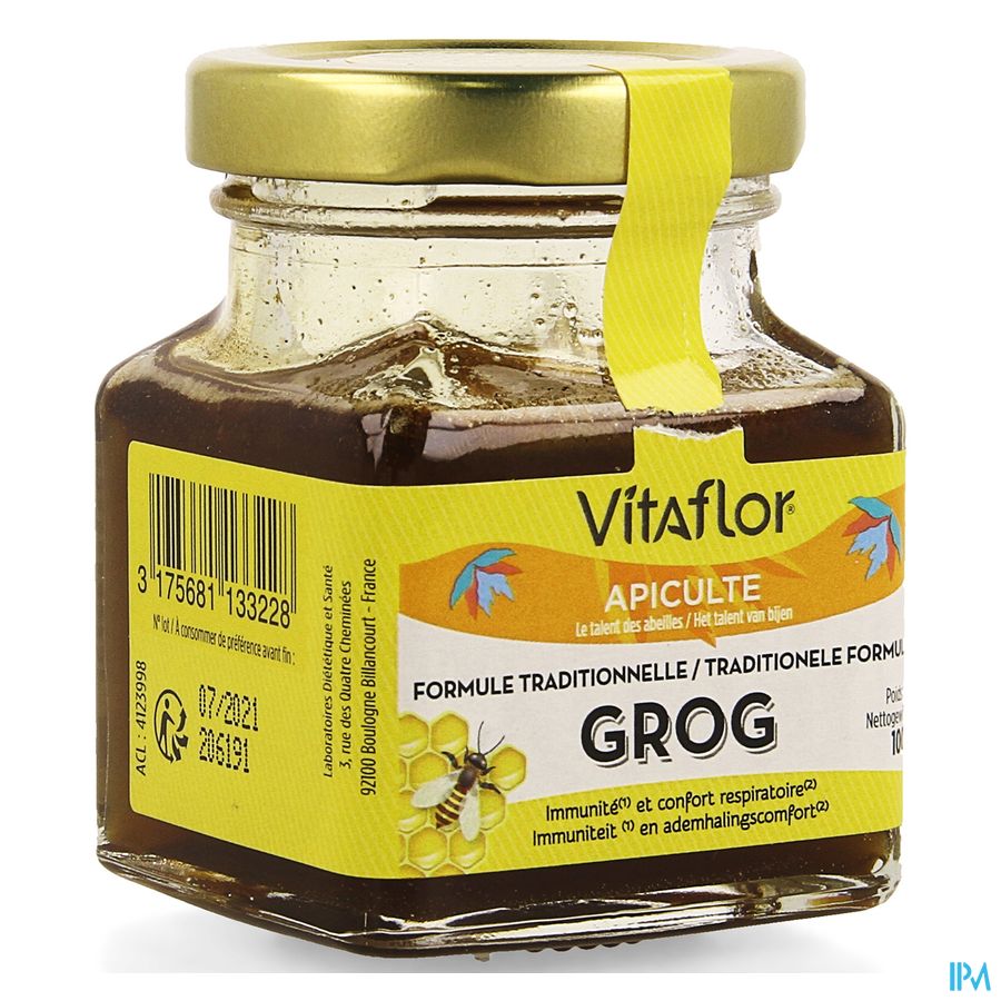Vitaflor Grog Formule Traditionnelle Miel Pot 100g Vitaflor Grog Formule Traditionnelle Miel Pot 100g