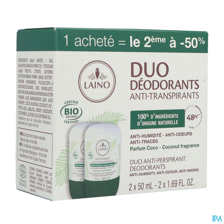 Laino Deodorant Duo Kokos Roll On 2x50ml Laino Deodorant Duo Kokos Roll On 2x50ml