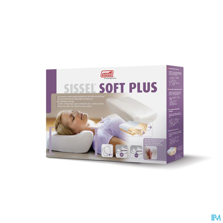 Sissel Soft Plus Hoofdkussen Visco-elast+overtrek Sissel Soft Plus Hoofdkussen Visco-elast+overtrek