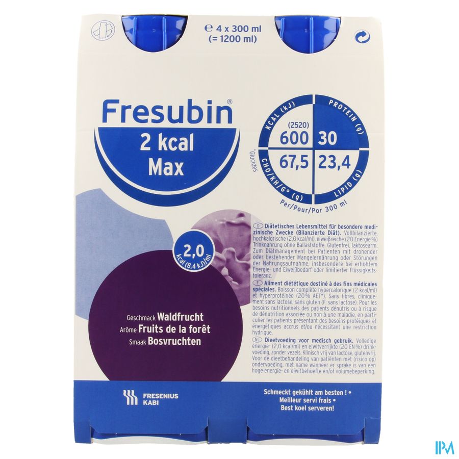Fresubin 2kcal Drink Max Fruit Foret Fl 4x300ml Fresubin 2kcal Drink Max Fruit Foret Fl 4x300ml