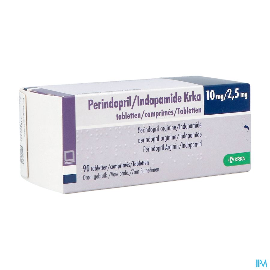Perindopril/indapamide Krka 10mg/2,50mg Tabl 90 Perindopril/indapamide Krka 10mg/2,50mg Tabl 90