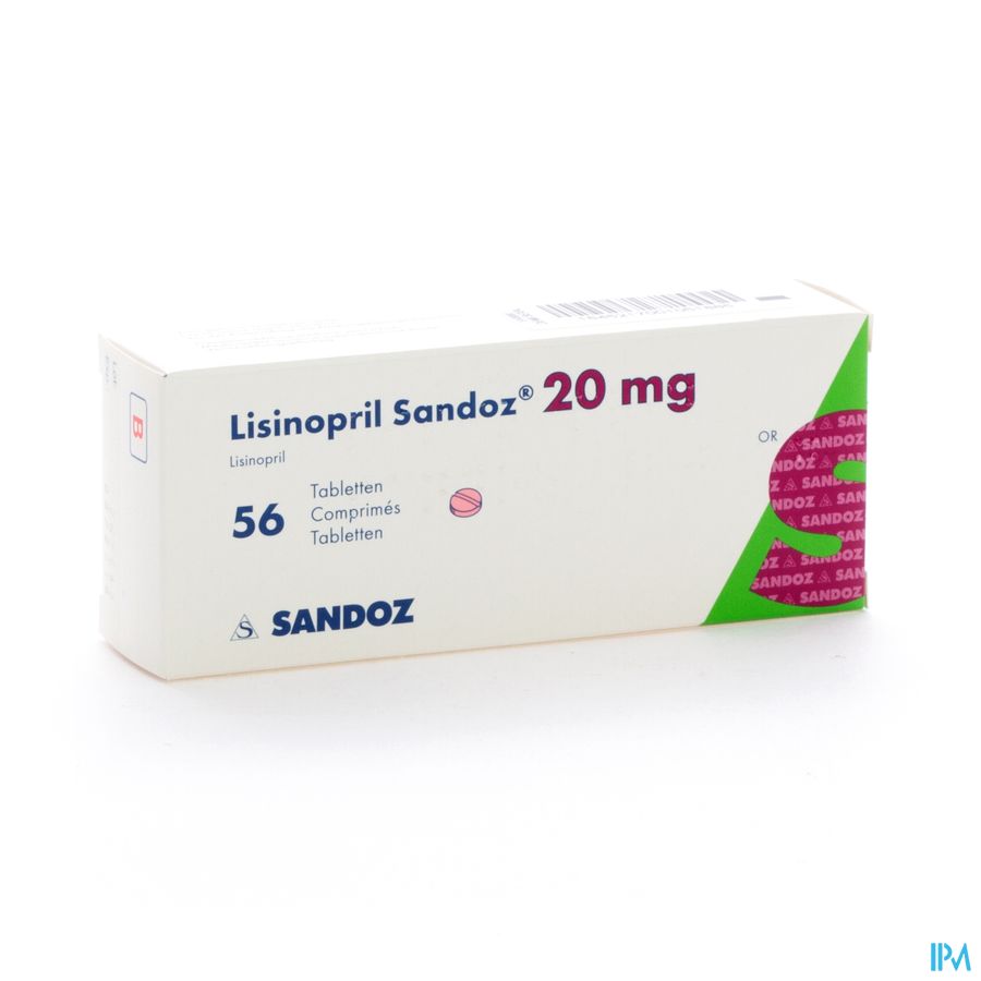 Lisinopril Sandoz 20mg Tabl 56 X 20mg Lisinopril Sandoz 20mg Tabl 56 X 20mg