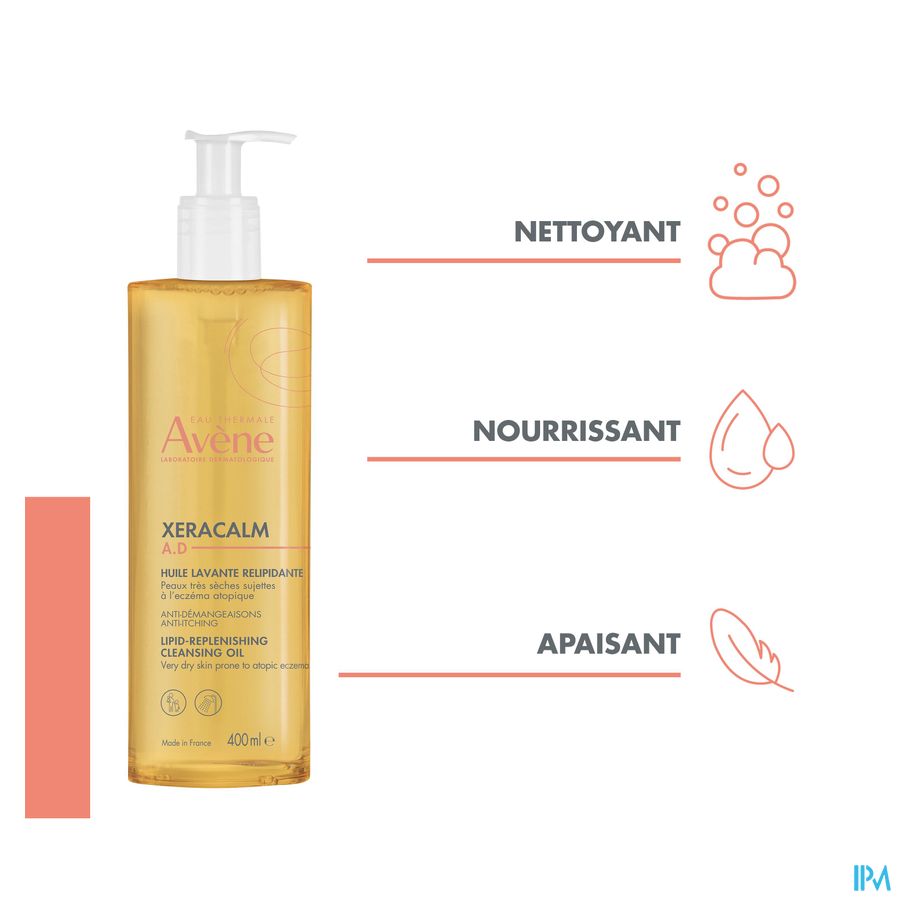 Avene Xeracalm Ad Wasolie Relipiderend 400ml Nf 6