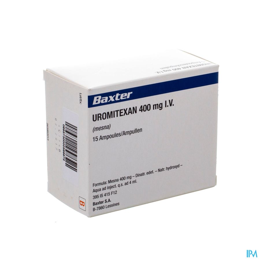 Uromitexan Amp 15 X 400mg/4ml Uromitexan Amp 15 X 400mg/4ml