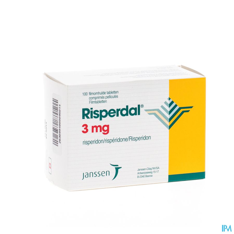 Risperdal 3mg Pi Pharma Comp 100 X 3mg Pip Risperdal 3mg Pi Pharma Comp 100 X 3mg Pip
